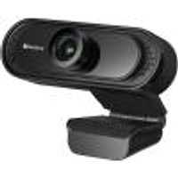 Sandberg USB-FHD-Webcam mit Mikrofon, 1080p, 30 fps, Glaslinse, 60 °, zum Aufstecken, Standfuß