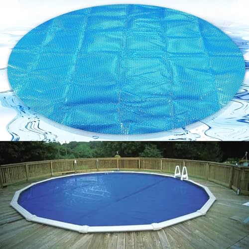 AviiSo Solarabdeckungen Blaue Runde für oberirdische Pools und eingelassene Pools, Wärmedämmdecke für Solarheizung (Color : Blue, Size : 4.5m/15ft)