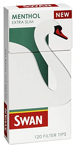 SWAN Menthol extra Slim Filter, 6mm Durchmesser, 120 Filter Tips pro Packung 4 Boxen (80 Packungen)