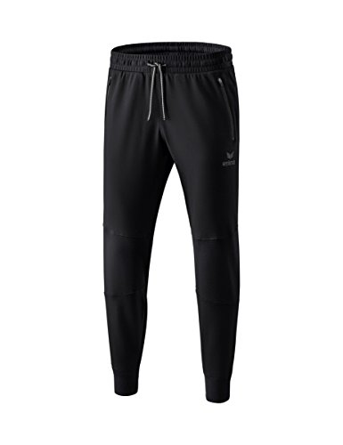 Erima Damen Essential Sweathose mit verstellbarem Bund und Reißverschlusstaschen, schwarz, 42