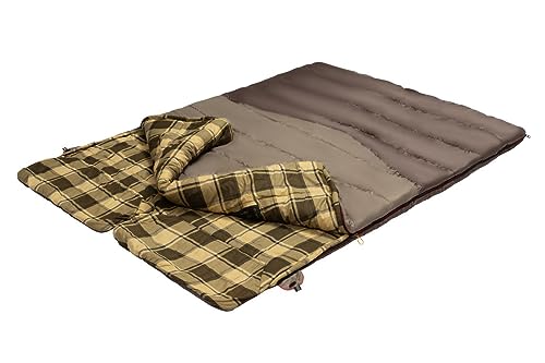 ALEXIKA Unisex – Erwachsene Siberia Double Doppelschlafsack, Olive/grau, 230x140 cm