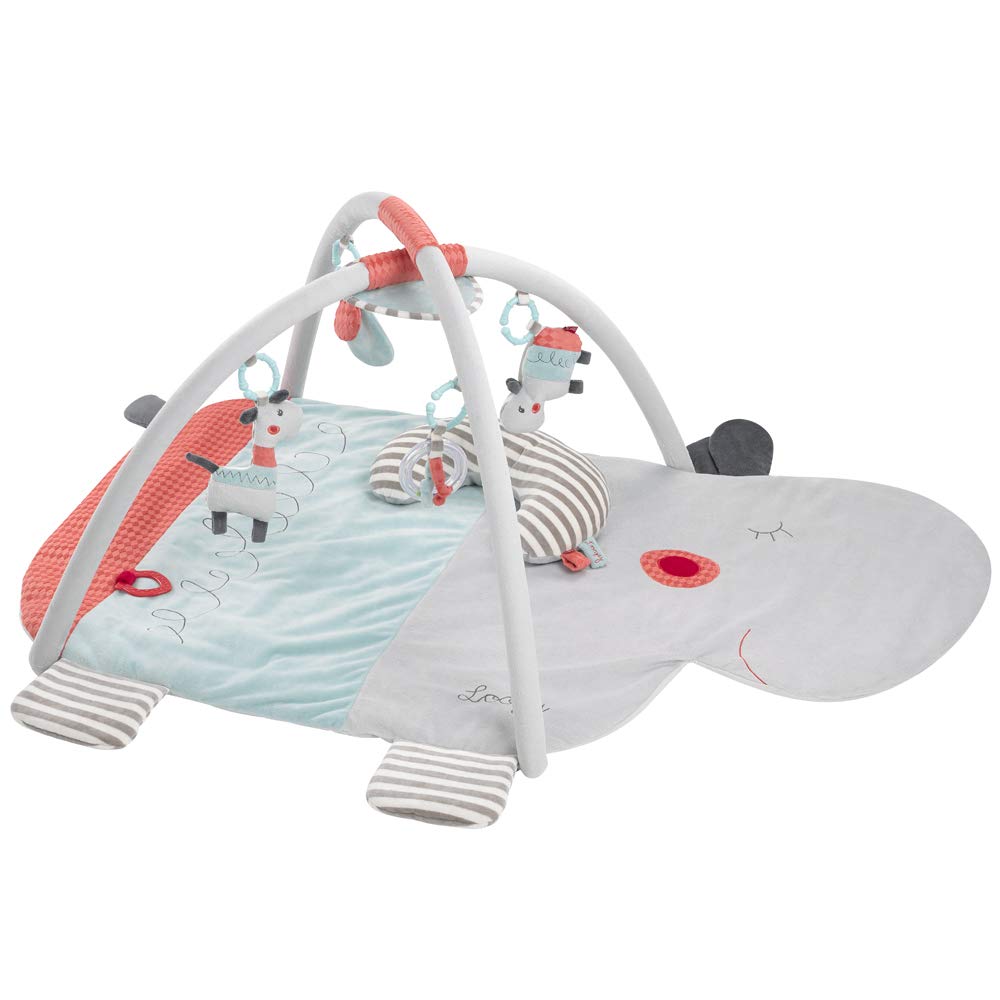 Fehn 059014 3-D-Activity-Decke Loopy & Lotta – Spielspaß zum Fühlen & Greifen für Babys und Kleinkinder ab 0+ Monaten – Maße: 85 x 110 cm
