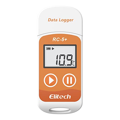 Elitech RC-5+ serie PDF USB-Temperaturdatenlogger Wiederverwendbarer Recorder 32000 Punkte Hohe Genauigkeit