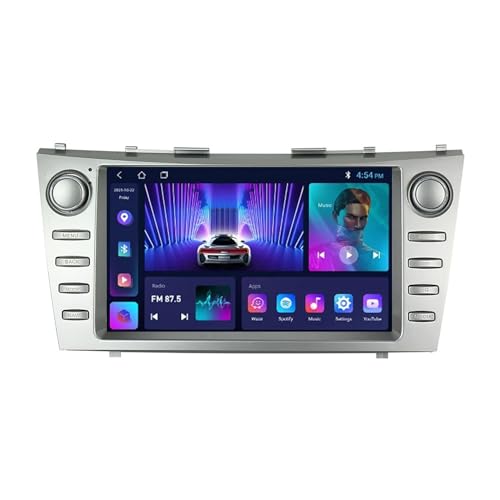 Android 11 Autoradio Für Toyota Camry 2006-2011 9 Zoll Touchscreen Unterstützung RDS DSP GPS Navigation WiFi Bluetooth 5.0 Mit Wireless CarPlay Android Auto Lenkradsteuerung + Rückfahrkamera (Size :