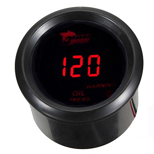 Mintice™ Universal 2" 52mm KFZ Digital Rot LED Licht Anzeige Öldruck Anzeige Auto Instrument Messgerät