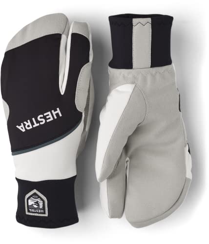 HESTRA Komfort Tracker DREI-Finger-Handschuhe, Unisex, Black/Off White