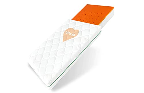 BestCare ® - EU Produkt, Thermoelastische Visco Baby- und Juniormatratze, mit Memory Foam für besseren Schlafkomfort, Größe:Visco Junior 190x90 cm