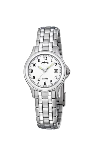Lotus Damen Analog Quarz Uhr mit Edelstahl Armband 15151/A