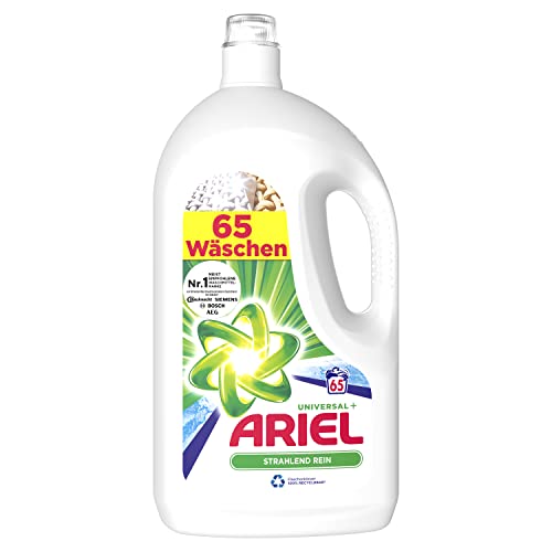 Ariel Waschmittel Flüssig, Flüssigwaschmittel Universal, Strahlend Rein, 130 Waschladungen (2 x 3.575 L)