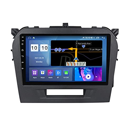ADMLZQQ Car Audio Multimedia Mit 9'' HD Touchscreen/Carplay/BT/WIFI/4G LTE/GPS/FM/AM/Rückfahrkamera/Lenkradsteuerung,Double Din Android Autoradio Für Suzuki Vitara 2014-2018,M500s