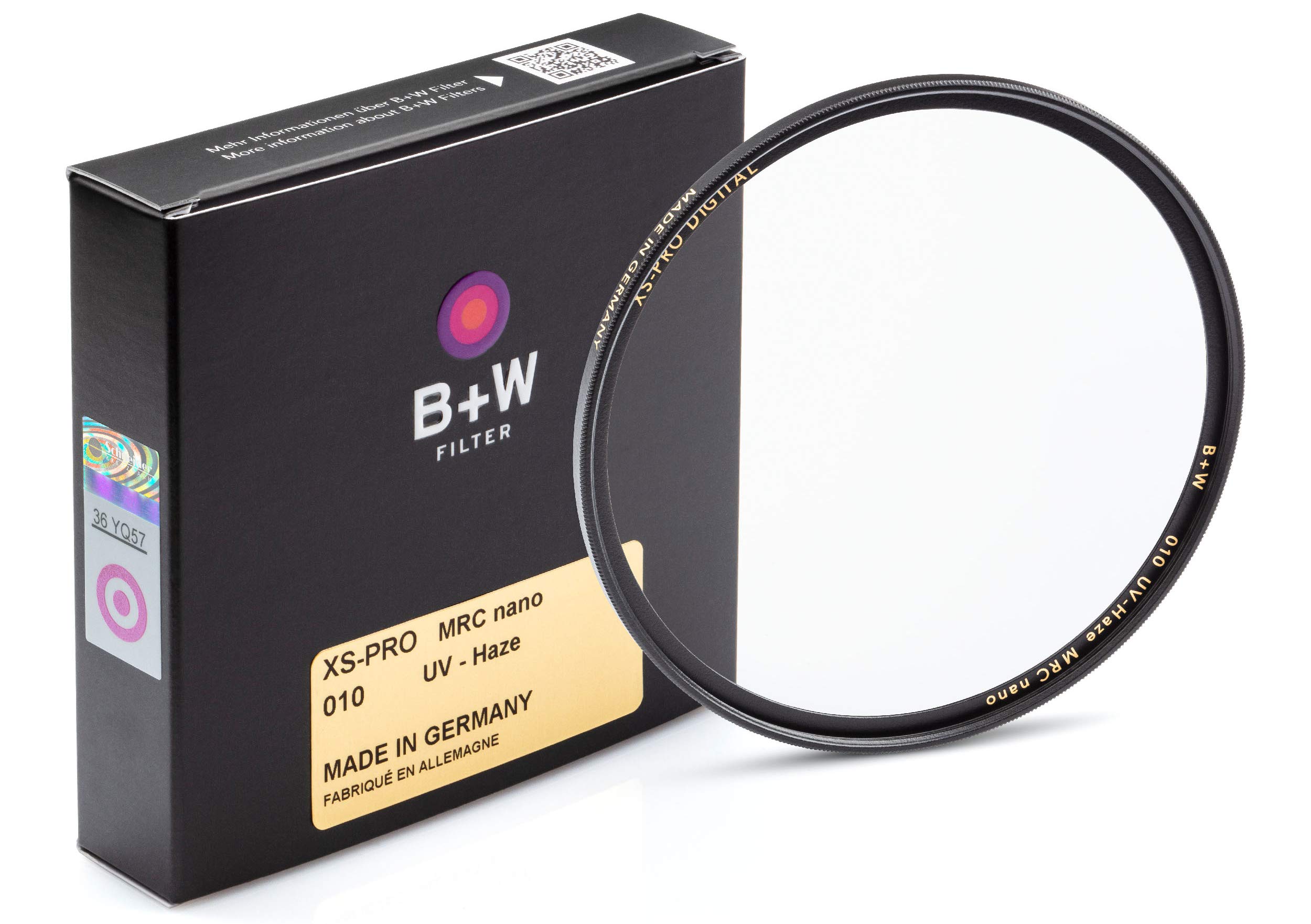 B+W UV-Haze- und Schutz-Filter (39mm, MRC Nano, XS-Pro, 16x vergütet, slim, Premium)