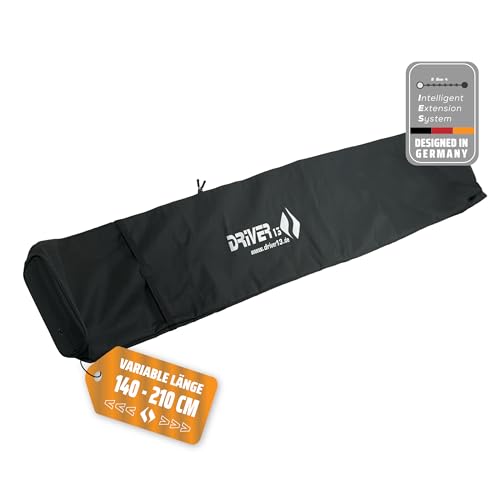 Driver13 SKI Bag Skitasche Ski Cover Längenverstellbare Tasche 140-210 cm leicht faltbar wasserabweisend schwarz