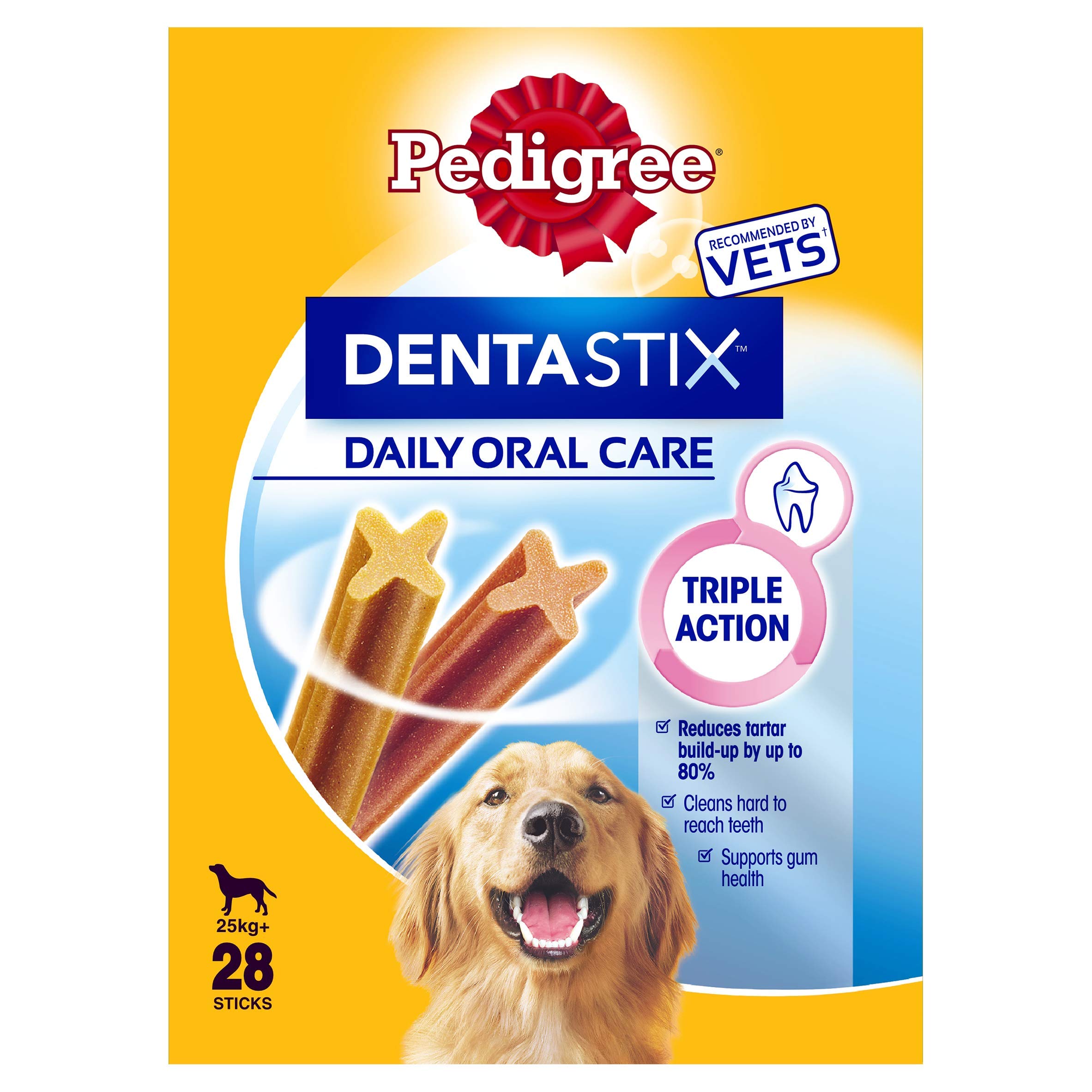 Pedigree Dentastix Kauspielzeug für Hunde ab 25 kg, 28 Stück