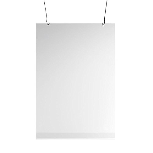 Sparpack - Sparset - 5 x Plakattasche DIN A3 Hochformat entspiegelt mit 2 Metallösen inkl. 10 Haken zum Aufhängen - Hochformat DIN A3 - Hart-PVC Plakattaschen