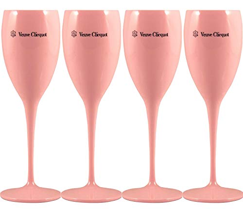 Veuve Clicquot Acryl Flutes Cup Ice Champagner Imperial 4 STÜCK (Pink)
