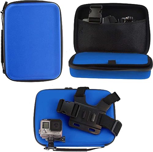 Navitech Blau Action Kamera Hülle – Kompatibel Mit Dem GoPro HERO12 Black Waterproof Action Camera