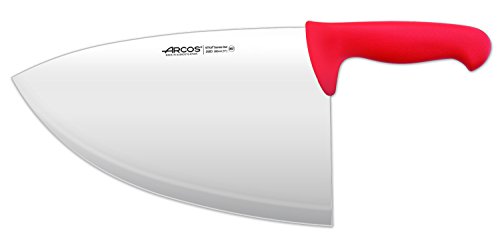 Arcos Serie 2900 - Hackmesser Metzgermesser - Klinge Nitrum Edelstahl 280 mm - HandGriff Polypropylen Farbe Rot