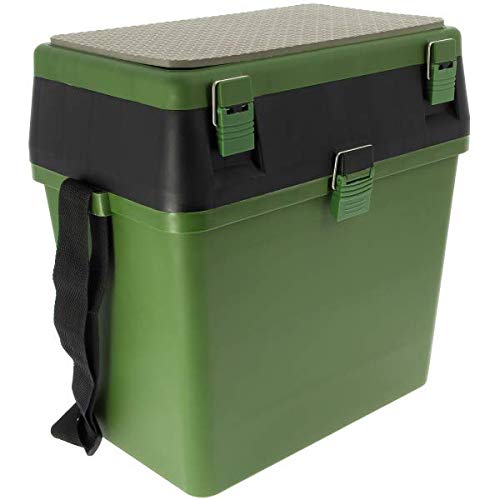 g8ds® Seatbox Sitzbox inklusive Staufächer im Deckel und Schultergurt Karpfenangeln Camping Outdoor