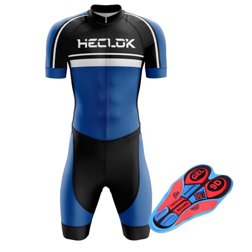 Herren Pro Fahrrad Skinsuit Kurzarm,Herren Pro Trisuit Kurzarm Triathlonanzug für Ironman＋Wettkampfprofi gepolstert,Trisuit Einteiler–Triathlonanzug,für Wettkampf Run,Cycle,Swim (TYP-8,4XL)