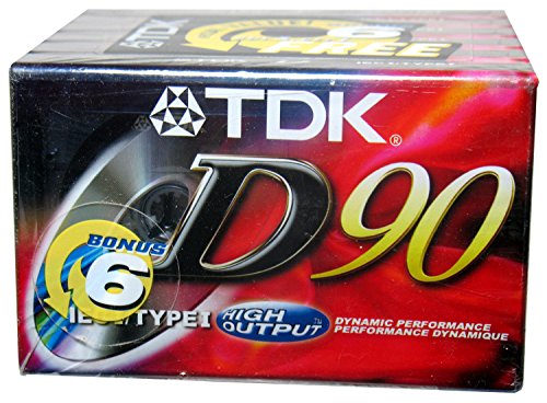TDK D90 – High Output – Blanko-Kassettenbänder – Typ I – 6 Stück