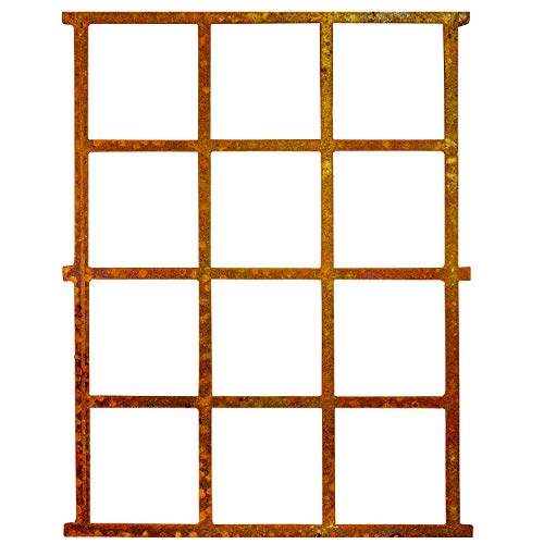 aubaho Fenster Rost Stall Eisenfenster Scheunenfenster Eisen Antik-Stil Gitter 95cm