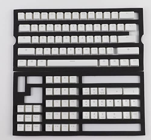 Ducky Pudding PBT Double-Shot Tastenkappen-Set, US-Layout, Weiß