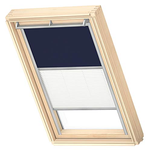 VELUX Original Verdunkelung Plus für Dachfenster, U08, 808, UK38, Uni Dunkelblau/Weiß