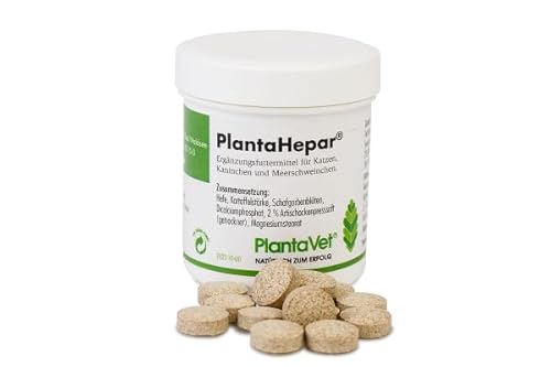 Plantavet PlantaHepar 200 mg | 60 Tabletten | Ergänzungsfuttermittel für Kleintiere | Kann zur Unterstützung des Pankreas- und Leberstoffwechsels beitragen | Mit Süßholzwurzel