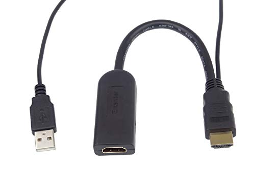 PremiumCord 4K HDMI Repeater bis zu 70m, HDMI 2.0, unterstützt Video 4Kx2K 2160p UHD, Full HD 1080p 60Hz, Farbe schwarz