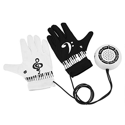 MAGT Klavierhandschuhe, Elektronische Hand Musikalische Fingerspitzen Lautsprecher Handübungsinstrument Tastatur Musikalisches Spiel Geschenke Spielzeug mit Controller