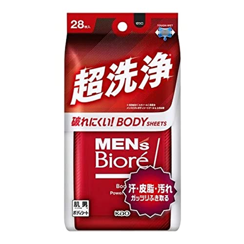 Men's Biore Body Sheet That Indulges Your Face - Super Cleaning Type - 28 Sheets