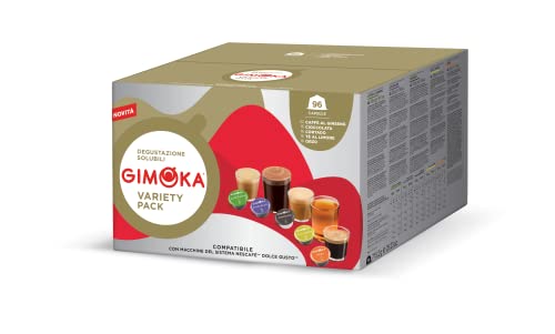 Gimoka - Kompatibel Für Nescafè - Dolce Gusto - 96 Kapsel - Geschmack SORTIMENT LÖSLICH - Made In Italy - 6 Packungen Zu 16 Kapseln