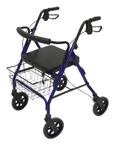 Days bariatrischer Rollator, 178kg Kapazität, Walker und Sitzauflage für ältere Menschen, Mobilitätshilfe, Vier Räder