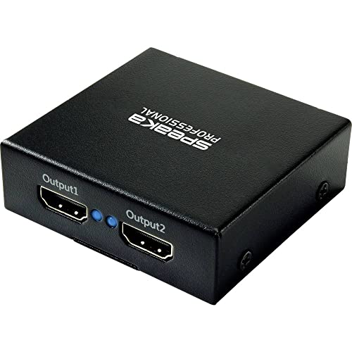 SpeaKa Professional SP-HDS-220 1+2 Port HDMI-Splitter Ultra HD-fähig 3840 x 2160 Pixel Black