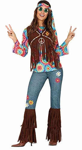 Fiestas Guirca Hippie Kostüm Hippie Tochter der 60er Jahre Frau Blumen