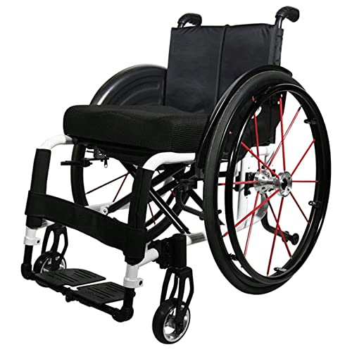 Rollstuhl Faltbarer Sportrollstuhl Leichter Aluminium-Rollstuhl mit Eigenantrieb (Sitzbreite 36-42 cm) Komfortabler mobiler manueller Rollstuhl - 100 kg Kapazität Reisen Wheelchair