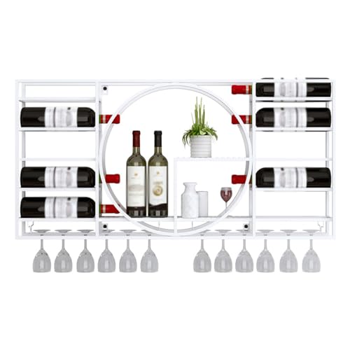 LXURY Wand Weinregal, Hängendes Weinglasregal, Metallweinregal Zur Wandmontage, Geeignet für Restaurants und Bars