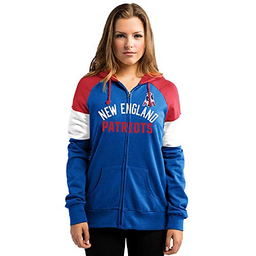 Majestic New England Patriots Damen Hoody Women's NFL Throwback Logo Hooded Sweatshirt (Groß)