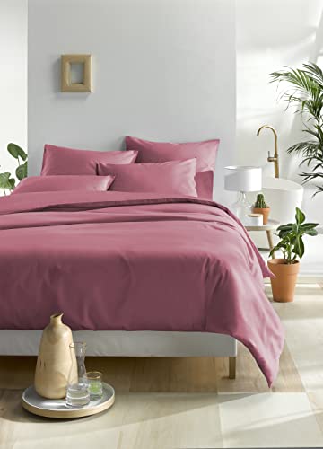 Olivia Bettwäsche für Doppelbett, Satin, einfarbig, Bettbezug 240 x 220 cm, mit 2 Kissenbezügen
