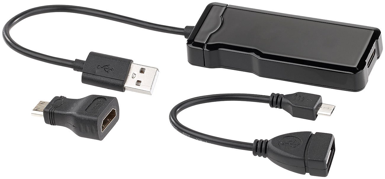 auvisio HDMI Video Grabber: USB-HDMI-Videograbber für Videos bis Full HD (1080p), mit OTG-Adapter (HDMI to USB Grabber, HD Video Grabber, VHS Videorecorder)