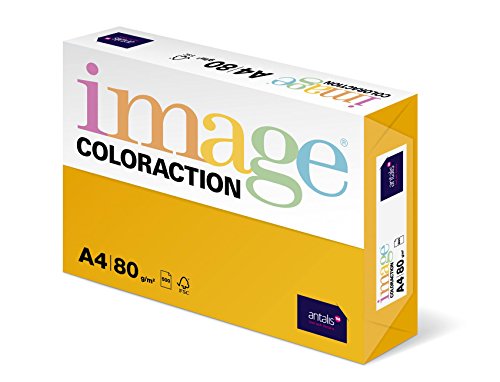 Image Coloraction - farbiges Kopierpapier Hawai/intensivgelb 80g/m² A4 - Paket zu 500 Blatt