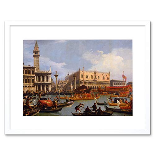 The Art Stop PAINTING CITYSCAPE VENICE CANALETTO BUCENTAUR RETURN PIER FRAMED PRINT F12X4511