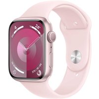 APPLE Watch Series 9 GPS 45mm Pink Aluminium Case with Light Pink Sport Band - M/L (MR9H3QF/A)