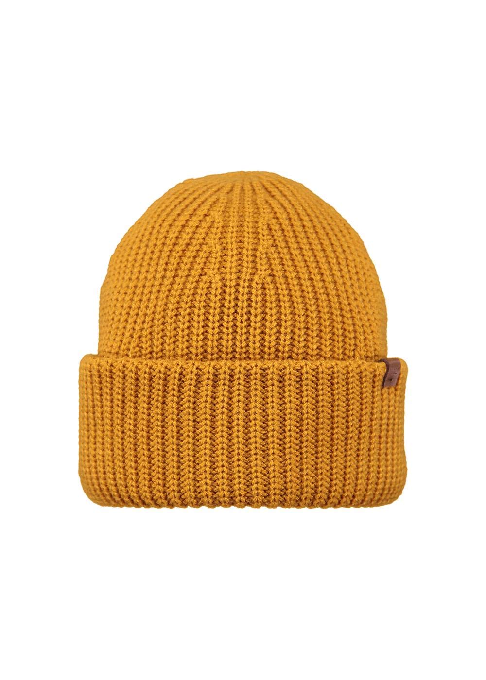 Barts Derval Beanie Gelb - Warme dehnbare Mütze, Größe One Size - Farbe Ochre