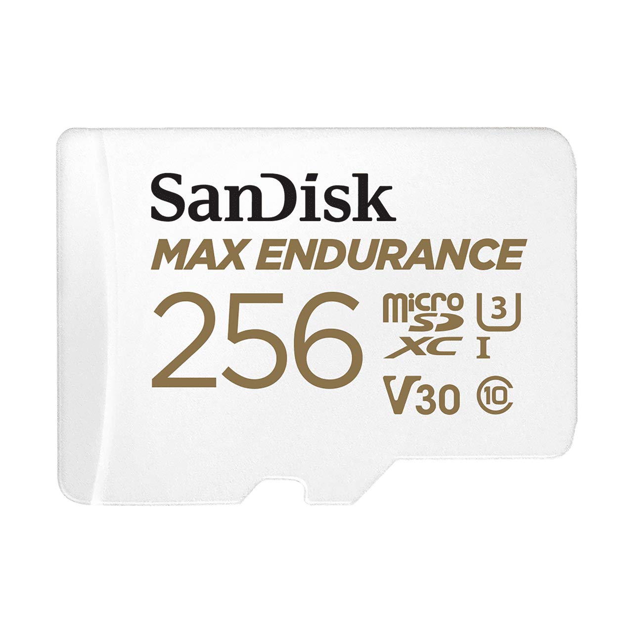 SanDisk MAX ENDURANCE microSDXC Speicherkarte mit Adapter 256 GB (Für Dashcams und Heimüberwachungssysteme,100 MB/s Übertragung, V30, Class 10, U3)