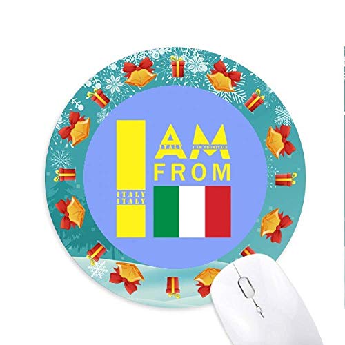 I am from Italy Mousepad Round Rubber Mouse Pad Weihnachtsgeschenk
