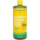 Alaffia - Authentische afrikanische schwarze Seife mit Messe-Handel Schibaum-Butterpfefferminz - 32 Unze.