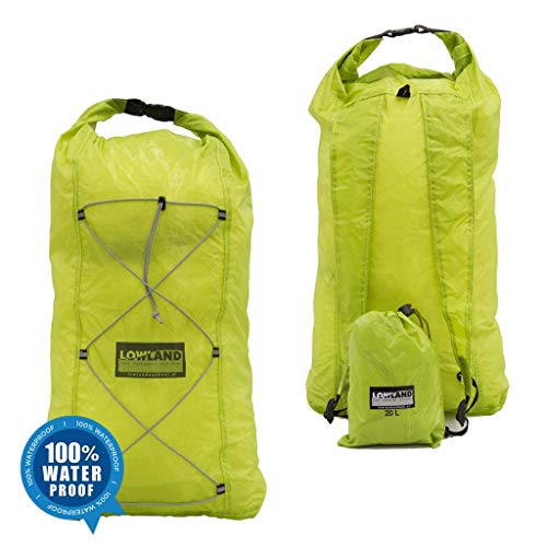 LOWLAND OUTDOOR Dry Back Pack, Lime, 25cm x 19cm x 45cm