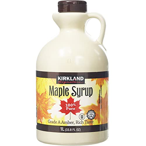 Kirkland 100% Kanadischer Ahornsirup Grad A - (Dunkler Bernstein) Reicher Geschmack - 1 Liter (1,4 Kg)