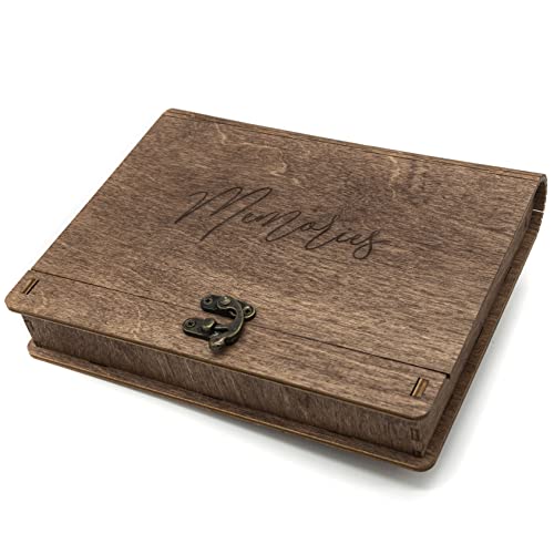 woodmanucom Fotokiste 13x18 Größe | Foto Aufbewahrungsbox Geschenk Idea | Box für Fotos | Fotobox Aufbewahrungsbox | Fotoalbum Holz | Ideal fur Foto Aufbewahrung und als Geschenkbox
